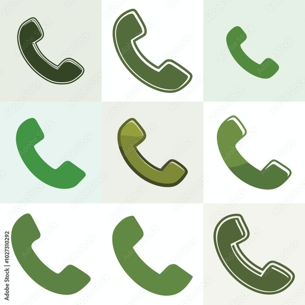 green call icon on white background green call icon on white background