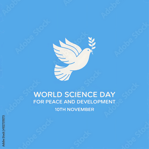 World Science Day For Peace and Development 10  November Vector Doves for Peaceful World