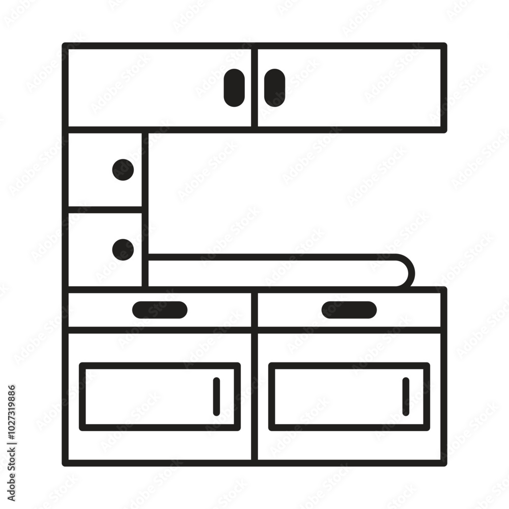 Cabinet icon vector on white background Cabinet icon vector on white background