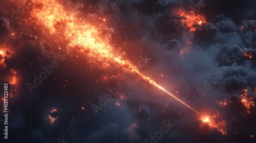 Fiery Cosmic Explosion in the Depths of Space