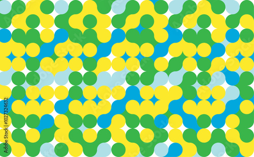 Wallpaper Mural Abstract circle pattern. Geometric background with circles in retro style. Pattern with simple shapes. Seamless background with connected dots. Torontodigital.ca