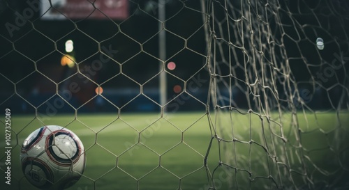 Soccer ball in the net