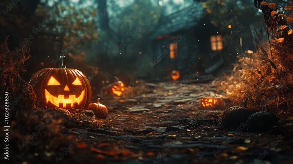 Obraz premium Halloween background design