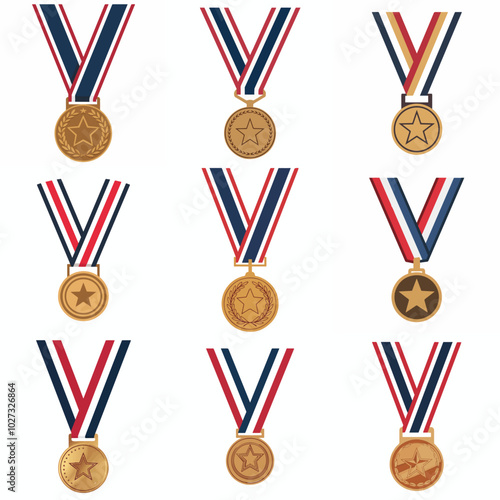 collection of gold silver medal achievement 