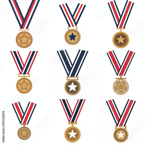 collection of gold silver medal achievement 