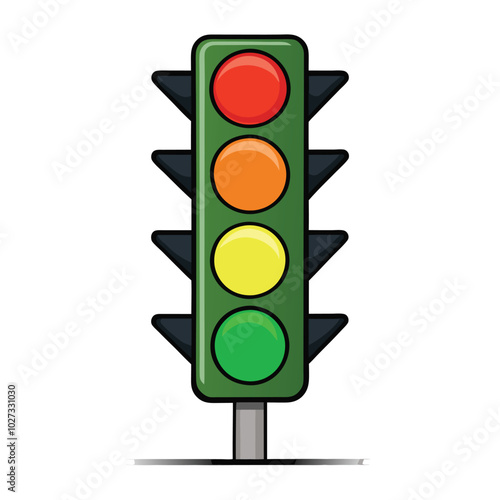 Traffic Light vector illustration.