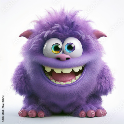 Meet Boo! This adorable purple monster is bursting with joy, ready to make you smile! His playful expression and fluffy fur are irresistibly cute!