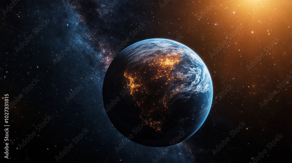 Fototapeta premium Joint global space mission to explore distant planets