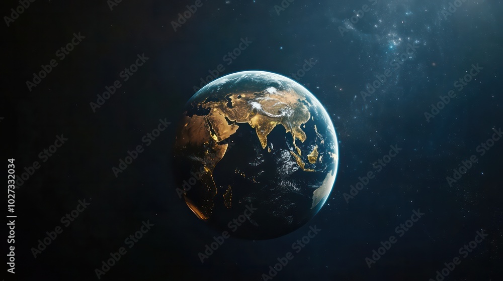 Naklejka premium Joint global space mission to explore distant planets