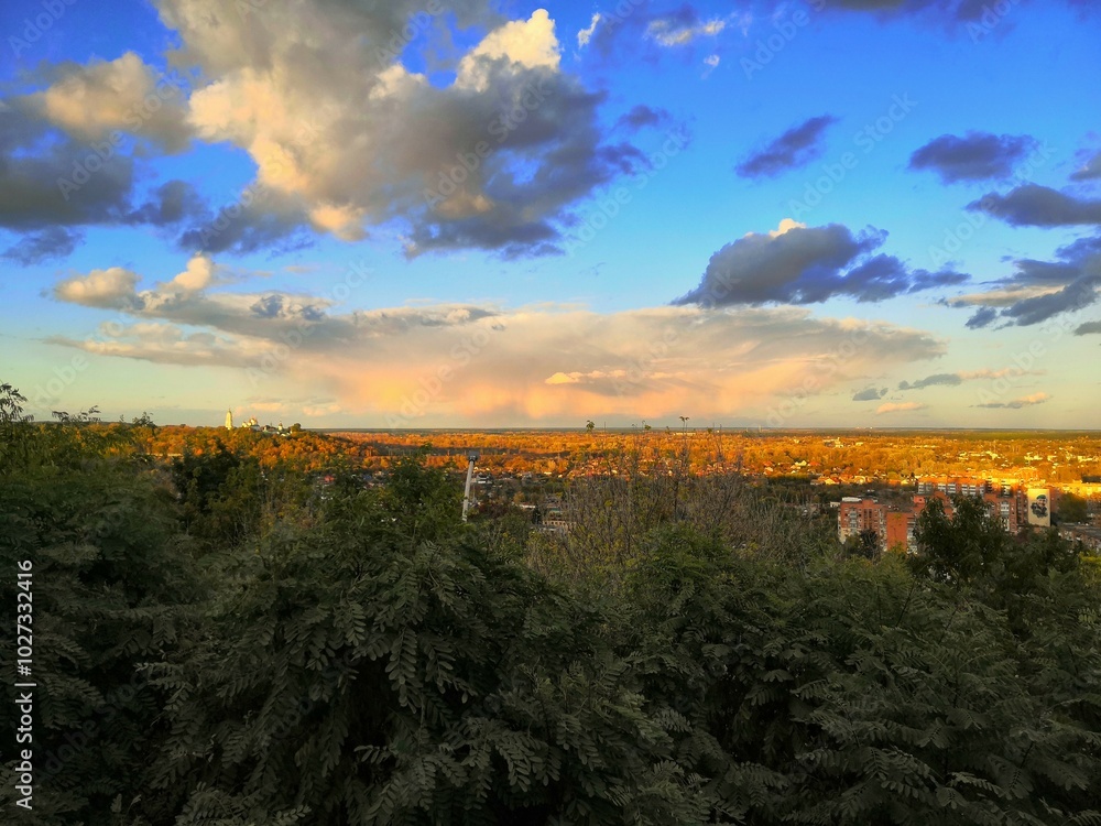 wonderful local view of the city and healthy clouds and sunset wonderful local view of the city and healthy clouds and sunset
