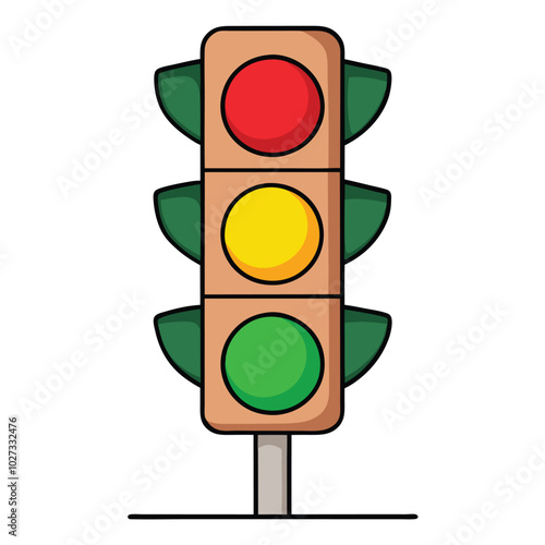 Traffic Light vector illustration.