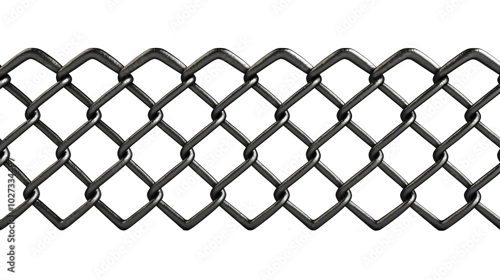Chain link fence on white background Chain link fence on white background