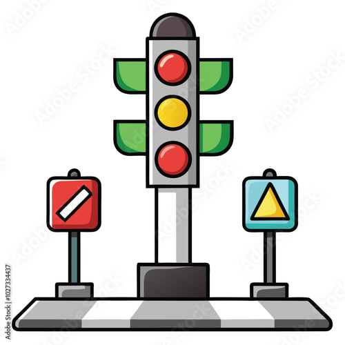 Traffic Light vector illustration.