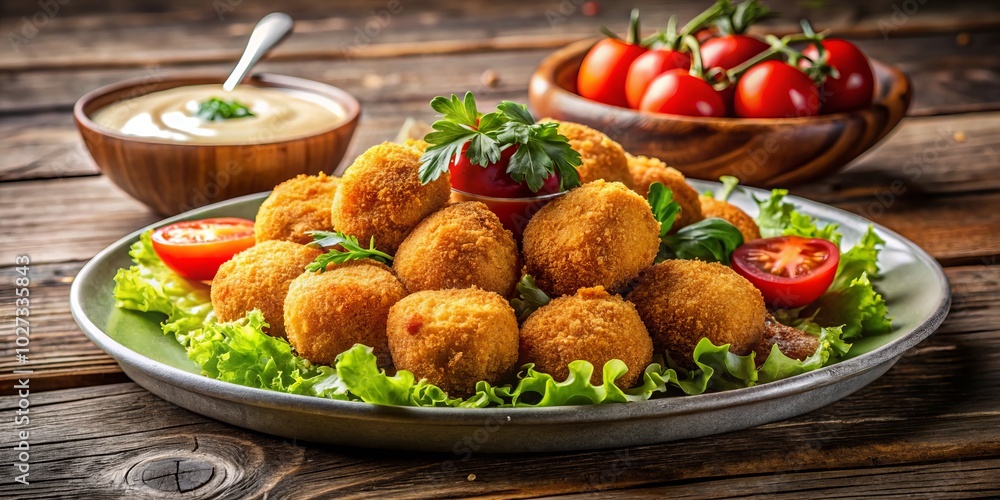 Indulge in crispy deep-fried Dutch kroketten, filled with savory delights. Perfectly golden and irresistible, they offer a satisfying, hearty lunch experience you won't forget. Indulge in crispy deep-fried Dutch kroketten, filled with savory delights. Perfectly golden and irresistible, they offer a satisfying, hearty lunch experience you won't forget.