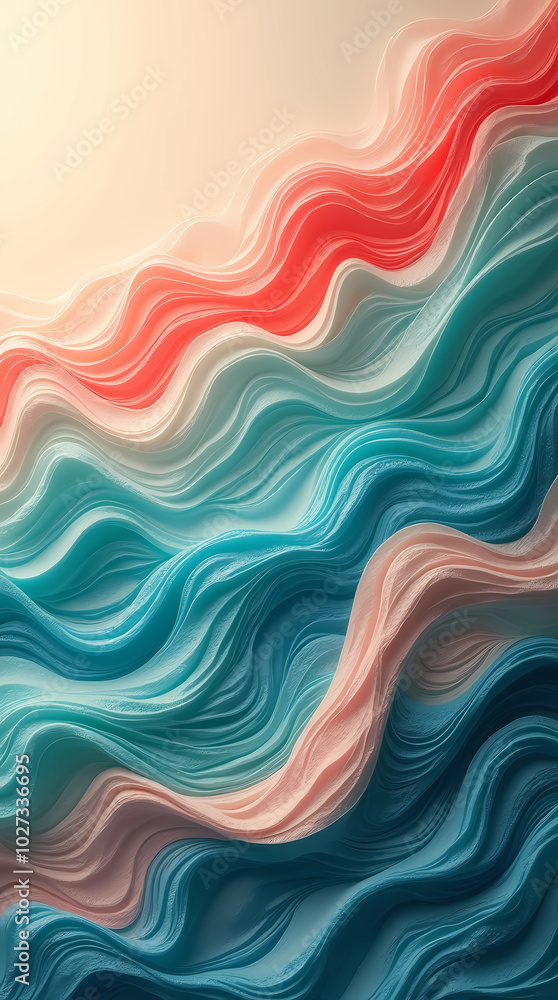 Wellenmuster in sanften Farben und dynamischen Formen. Abstrakter Hintergrund
Wellenmuster in sanften Farben und dynamischen Formen. Abstrakter Hintergrund