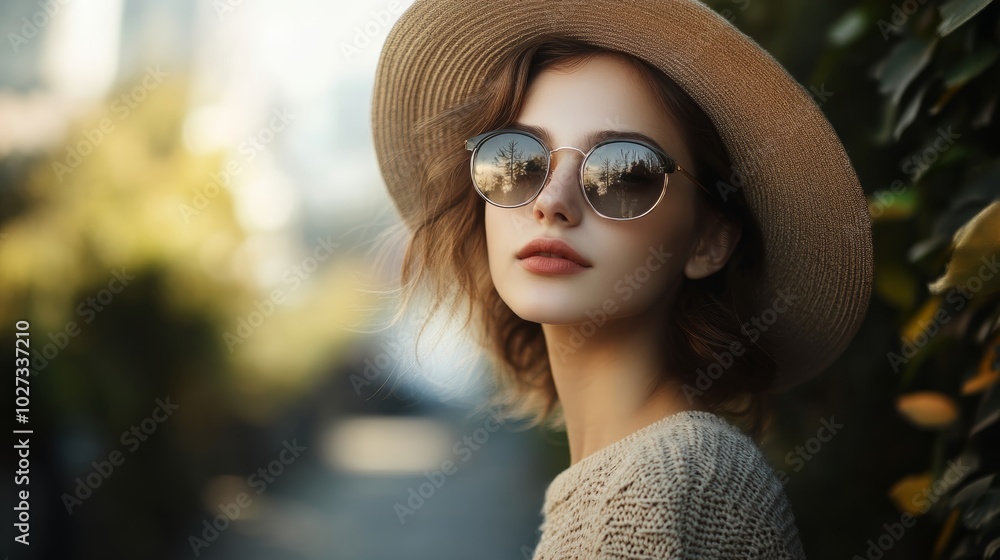 Portrait of stylish young woman Portrait of stylish young woman