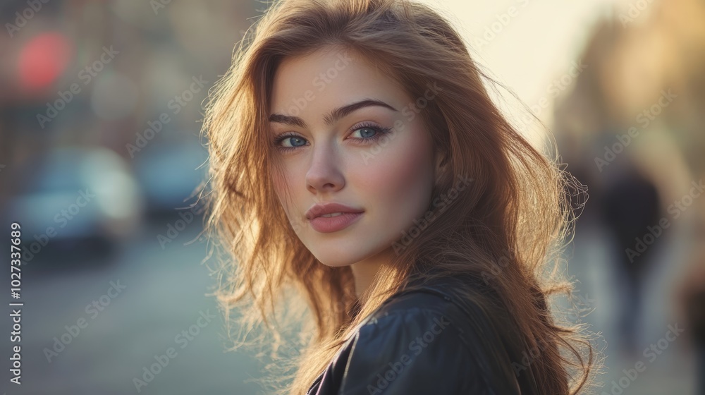 Fototapeta premium Portrait of stylish young woman