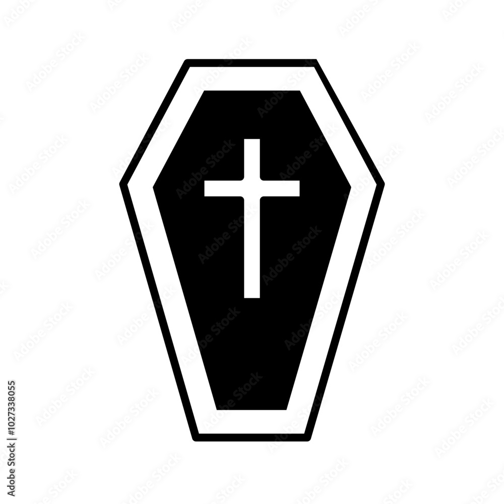 Obraz premium Dead Coffin Halloween Icon