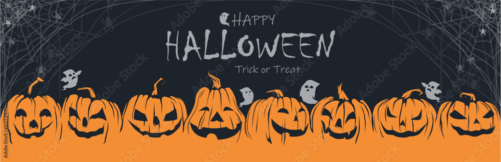 design vector banner halloween background pumpkin design vector banner halloween background pumpkin