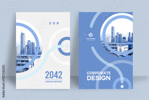 City Background Business Book Cover Design Template