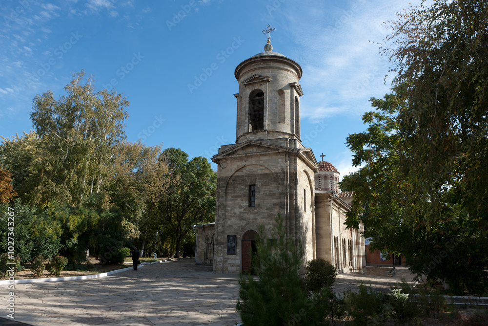 Fototapeta premium Crimea Kerch Church of John the Baptist on a cloudy summer day