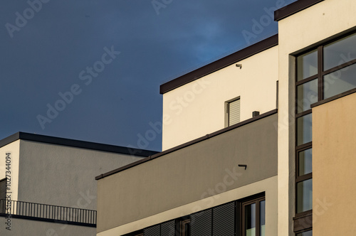 section facade of a new modern building