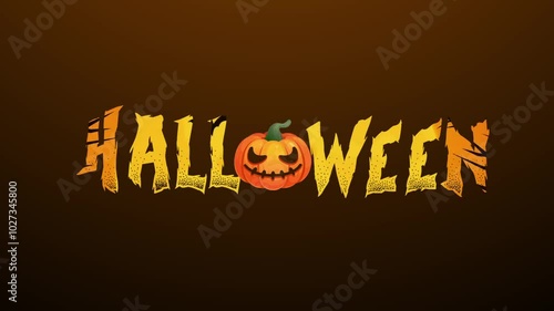 Halloween Pumpkin Text Animation
