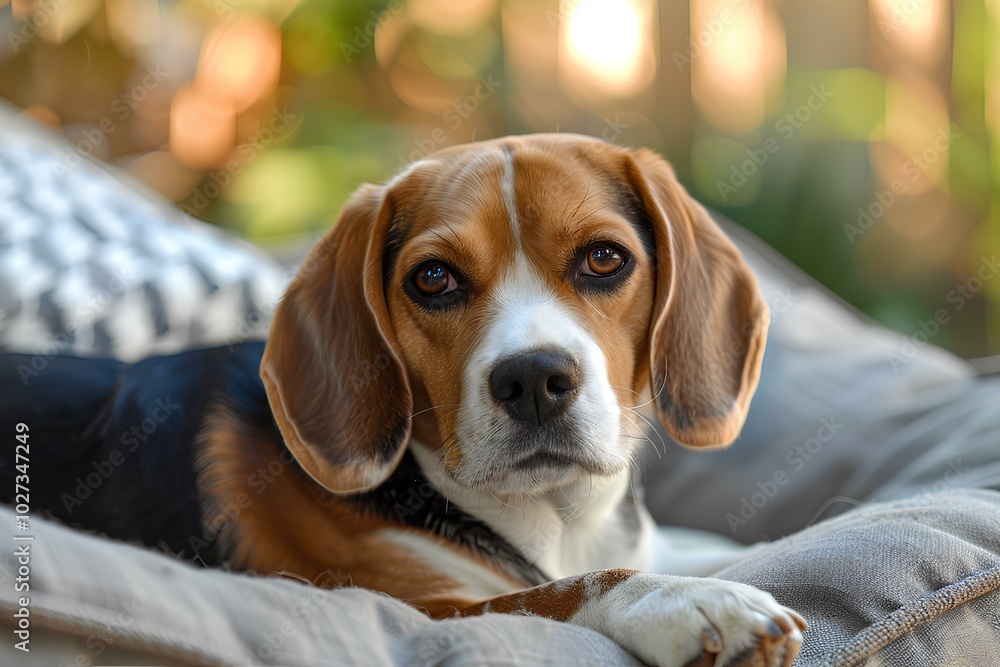 A close up of a dog laying on a pillow A close up of a dog laying on a pillow