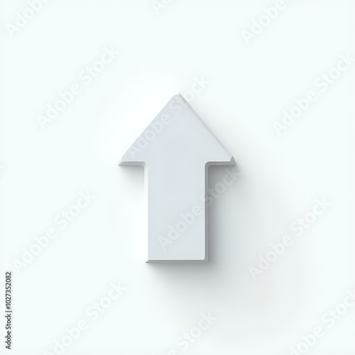 An upload icon featuring an upward-pointing arrow emerging from a flat line, symbolizing the upload process, ideal for user interfaces and upload functionalities.