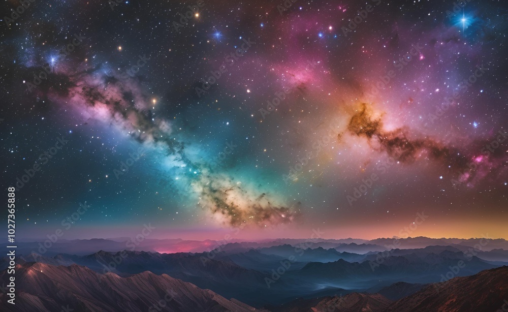 Naklejka premium starry night sky