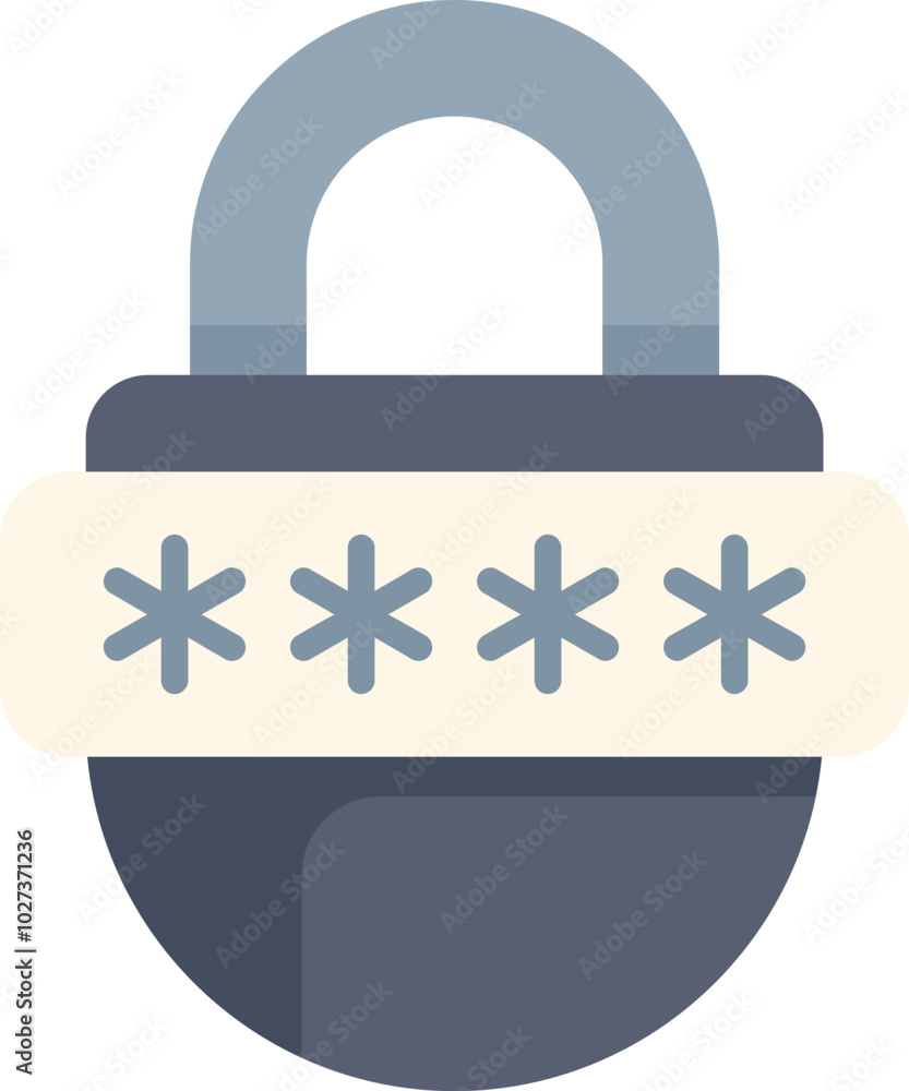 Padlock is showing asterisks as a password, representing online security and data protection Padlock is showing asterisks as a password, representing online security and data protection