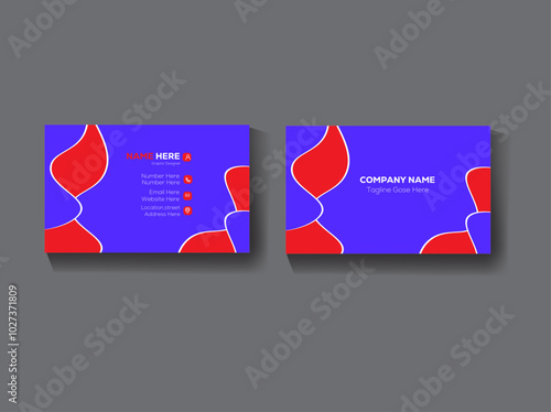 Double sided simple business card design