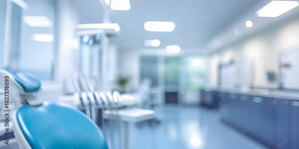 Blurred image of a modern dental clinic Blurred image of a modern dental clinic