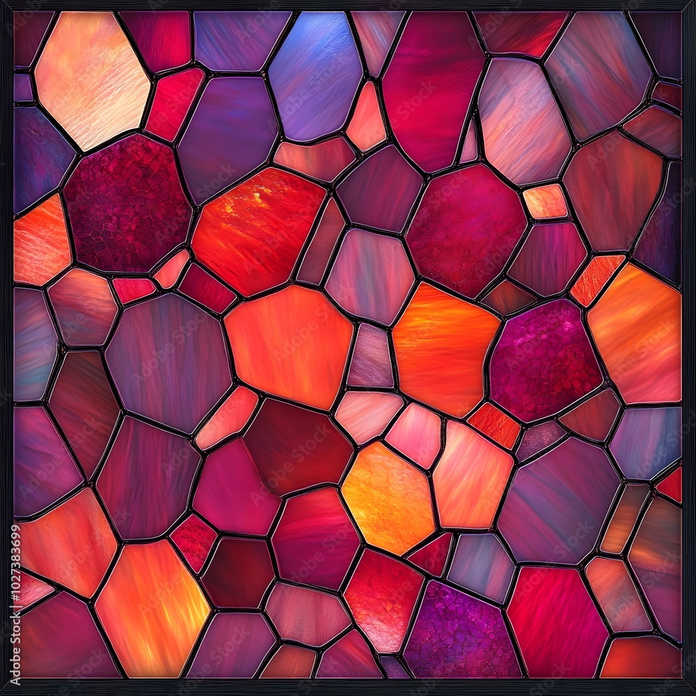 Geometric honeycomb tiles in an abstract design with a seamless texture and vibrant colors for a stylish wallpaper backdrop Geometric honeycomb tiles in an abstract design with a seamless texture and vibrant colors for a stylish wallpaper backdrop