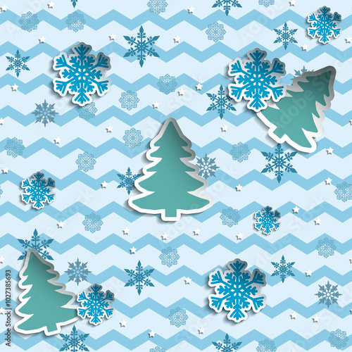 Seamless Christmas background with a Christmas ornament, Christmas pattern.