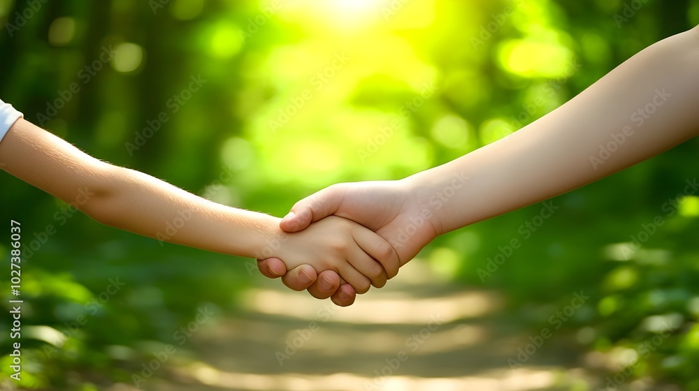 A Teacher and Student Shaking Hands,Symbolizing the Promises of Mentorship and Learning A Teacher and Student Shaking Hands,Symbolizing the Promises of Mentorship and Learning