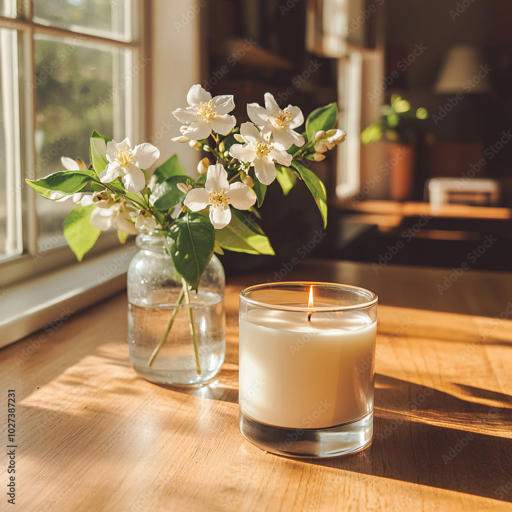 Beautiful composition with candles Beautiful composition with candles