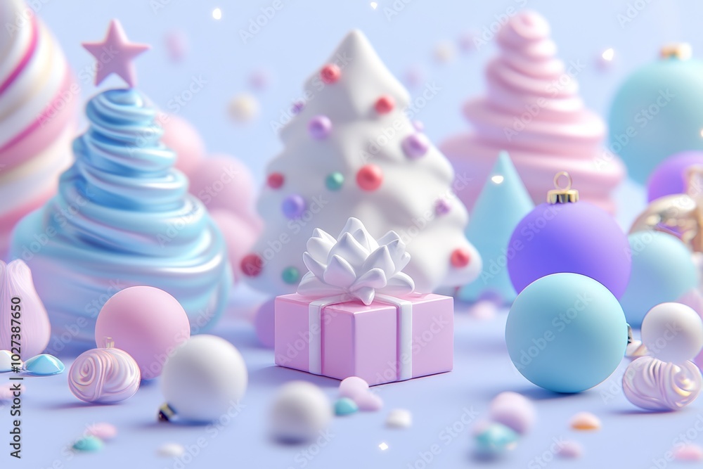 Christmas gifts box on festive background Christmas gifts box on festive background
