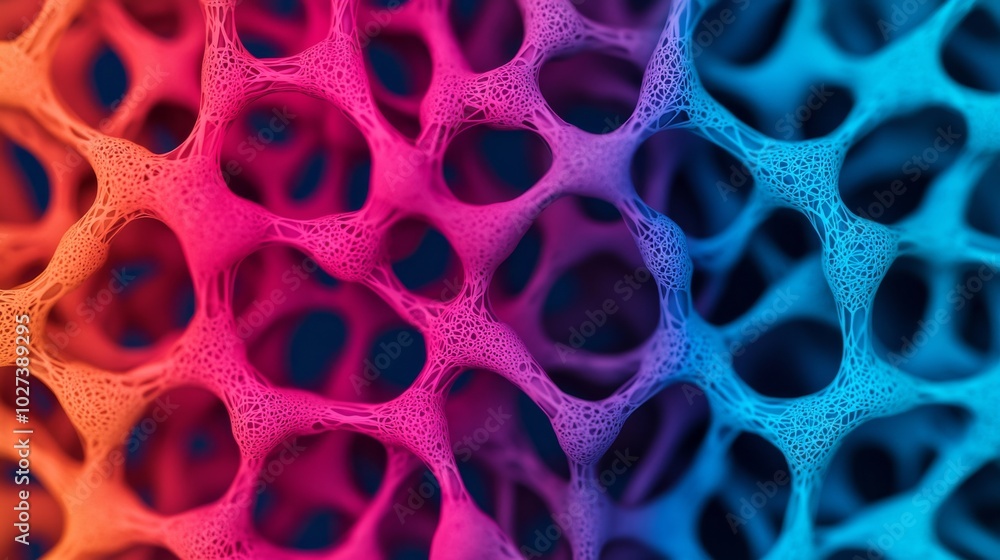 Abstract D Network Structure Pink and Blue Gradient Abstract D Network Structure Pink and Blue Gradient