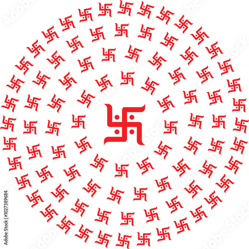 Swastik symbol (Swastika) is sign of hindu prosperity and good fortune