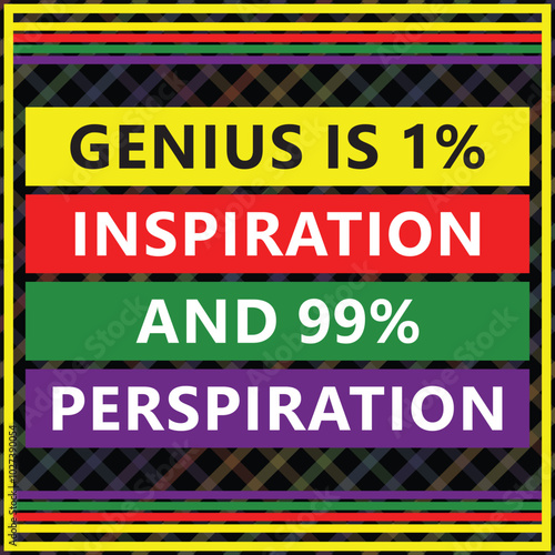 Genius is One Percent Inspiration and Ninety-Nine Percent Perspiration: Motivational Quote on Success and Hard Work