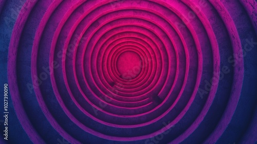 Abstract Pink and Blue Concentric Circles Background