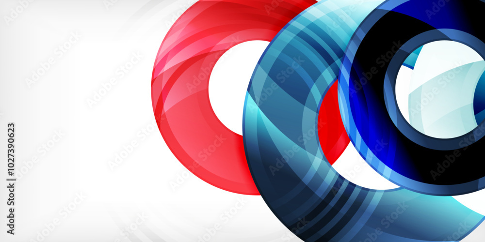 Bright colorful circles with light effects. Abstract background Bright colorful circles with light effects. Abstract background