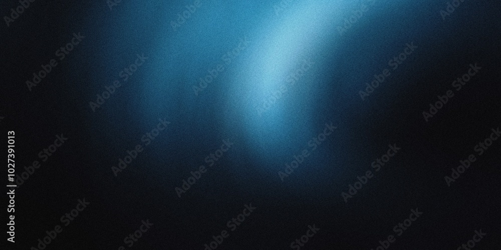 Obraz premium Gradient background with coal black and muted cyan tones, with gentle radial gradients and a delicate, airy blur, noise texture effect