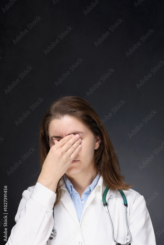 Portrait of a tired doctor Portrait of a tired doctor