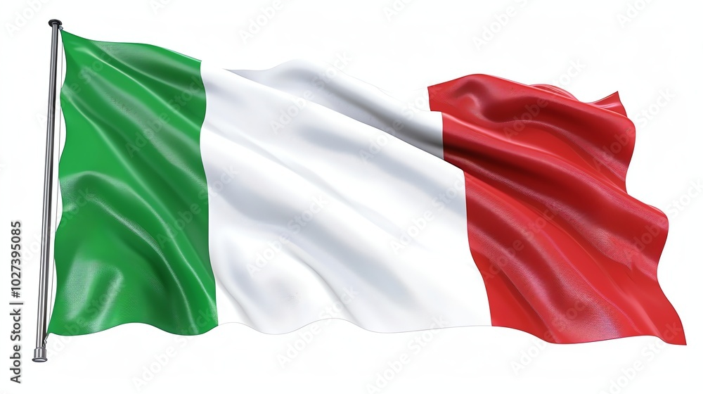 A waving flag of Italy. A waving flag of Italy.