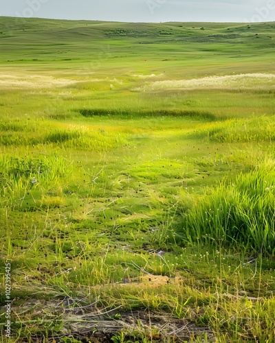 Restored Native Grassland Ecosystem Supporting Local Wildlife Diversity