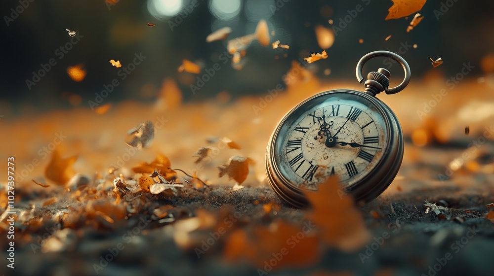 © Fexri - An artistic depiction of a dissolving pocket watch, symbolizing the concept of time fading away. © Fexri - An artistic depiction of a dissolving pocket watch, symbolizing the concept of time fading away.