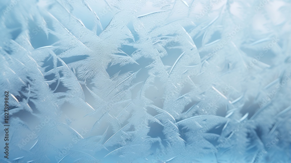 Frosted Windowpane Gradients. Frozen Glass Surface. Snowflake Crystals Art Frosted Windowpane Gradients. Frozen Glass Surface. Snowflake Crystals Art