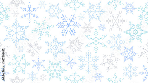 Seamless Christmas pattern with snowflakes, vector eps10 illustration